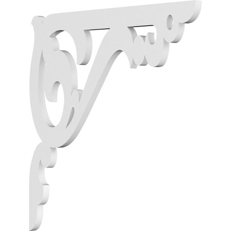Ekena Millwork Amber Architectural Grade PVC Bracket, 5/8"W X 16"D X 16"H BKTP01X16X16AE